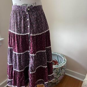 Gunne sax vintage floral skirt